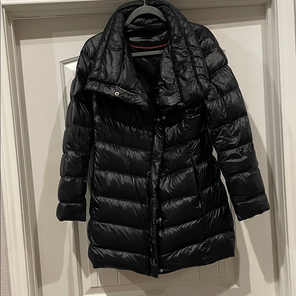 Calvin Klein Shiny Black Puffer Coat